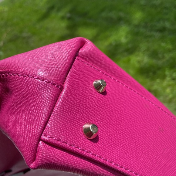 Coccinelle Codice Lavorazione No 8 Saffiano Leather Purse Pink Tote - Picture 15 of 16